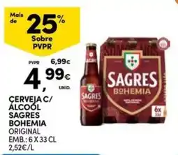 Continente Bom dia Cerveja c/ álcool sagres bohemia original promoção
