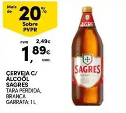 Continente Bom dia Cerveja c/ alcool sagres promoção