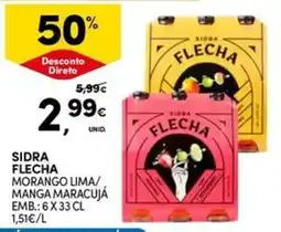 Continente Bom dia Sidra Flecha Morango Lima/Manga Maracujá promoção