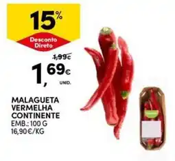Continente Bom dia Malagueta vermelha continente promoção
