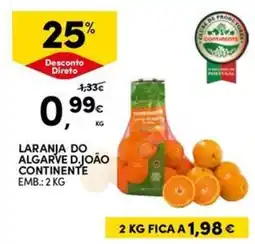 Continente Bom dia Laranja do algarve d.joão continente promoção