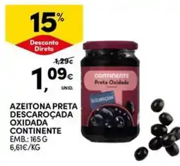 Continente Bom dia azeitona preta descaroçada oxidada continente promoção