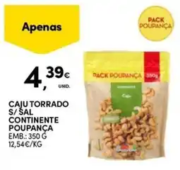 Continente Bom dia Caju torrado s/ sal continente poupança promoção