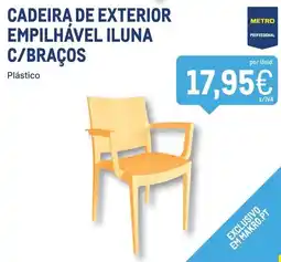 Makro cadeira de exterior empilhável iluna c/braços promoção