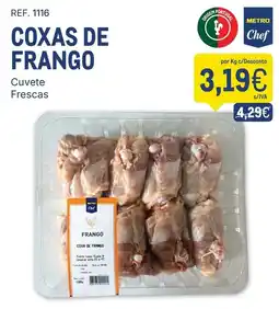 Makro Coxas de frango metro chef promoção