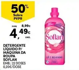 Continente Bom dia Detergente liquido p/ maquina da roupa soflan promoção