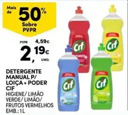 Continente Bom dia Detergente manual p/ loica + poder cif promoção