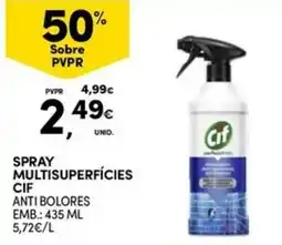 Continente Bom dia spray multisuperfícies cif anti bolores promoção