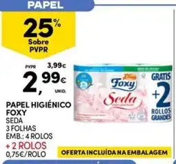 Continente Bom dia Papel higiénico foxy seda promoção
