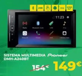 Sistema multimedia pioneer dmh-a240bt