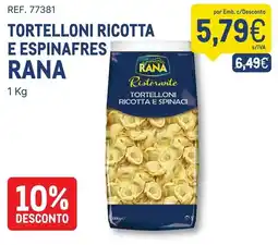Makro tortelloni ricotta e espinafres rana promoção