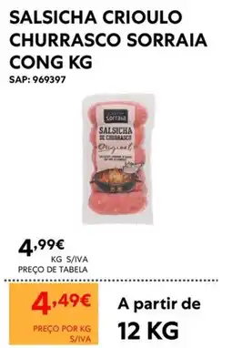 Recheio Salsicha crioulo churrasco sorraia promoção