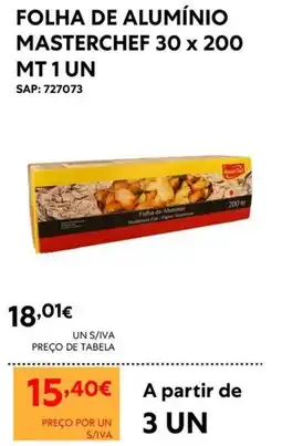 Recheio folha de alumínio masterchef promoção
