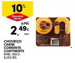 Continente Bom dia Chouriço carne corrente continente promoção