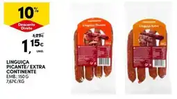 Continente Bom dia Linguica Picante/Extra Continente promoção