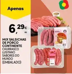 Continente Bom dia Mix salsichas de porco continente promoção