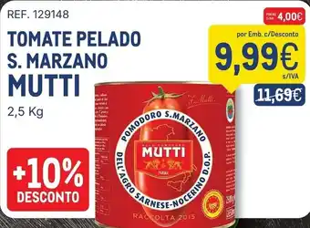 Tomate pelado s. marzano mutti