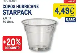 Makro Copos hurricane starpack promoção