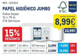 Makro Papel higiênico jumbo promoção