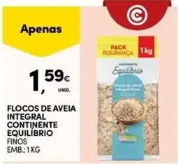 Continente Bom dia Flocos de aveia integral continente equilíbrio finos promoção
