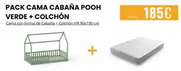 Atrapamuebles Pack cama cabana pooh verde + colchon promoção