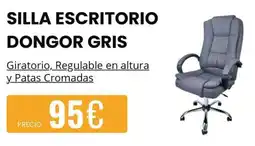 Atrapamuebles silla escritorio dongor gris promoção