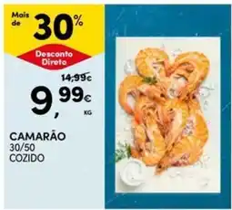 Continente Bom dia Camarão 30/50 cozido promoção