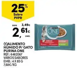 Continente Bom dia alimento humido p/ gato purina one promoção