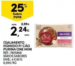 Continente Bom dia Alimento húmido p/ cão purina one mini promoção
