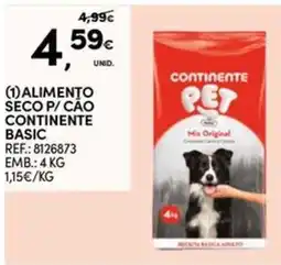 Continente Bom dia Alimento seco p/ cão continente basic promoção