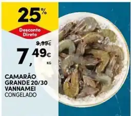 Continente Bom dia Camarão grande 20/30 vannamei congelado promoção
