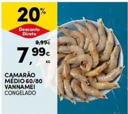 Continente Bom dia Camarão médio 60/80 vannamei congelado promoção