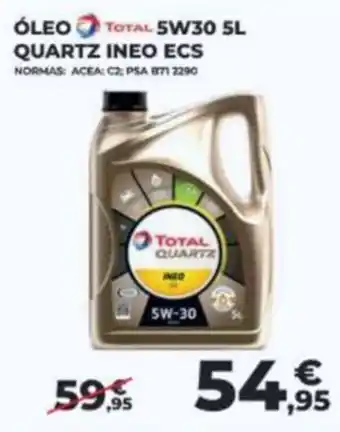 Feu Vert óleo total quartz ineo ecs promoção