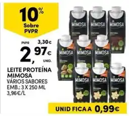 Continente Bom dia Leite proteína mimosa promoção
