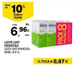 Continente Bom dia Leite uht mimosa promoção