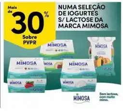 Continente Bom dia iogurtes s/lactose da marca mimosa promoção