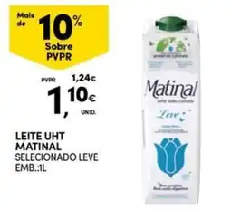 Continente Bom dia Leite uht matinal selecionado leve promoção