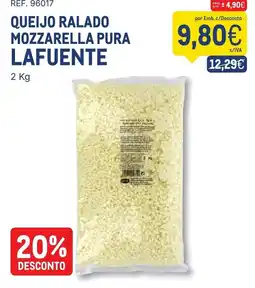 Makro queijo ralado mozzarella pura lafuente promoção