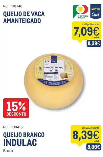 Makro Queijo de vaca amanteigado metro chef promoção