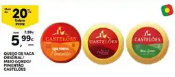 Continente Bom dia Queijo de vaca original/meio gordo/pimentão castelões promoção