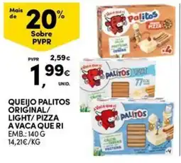 Continente Bom dia queijo palitos original/light/pizza a vaca que ri promoção