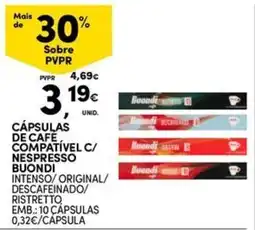 Continente Bom dia Cápsulas de café compatível c/ nespresso buondi promoção
