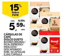 Continente Bom dia Cápsulas de café dolce gusto promoção
