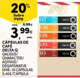 Continente Bom dia Cápsulas de café delta q promoção