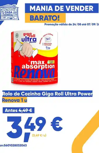 Rolo de cozinha giga roll ultra power renova