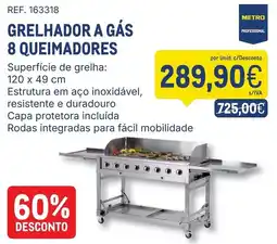 Makro grelhador a gás 8 queimadores promoção