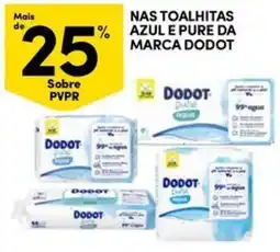 Continente Bom dia toalhitas azul e pure da marca dodot promoção