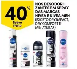 Continente Bom dia nos desodorantes em spray das marcas nivea e nivea men promoção