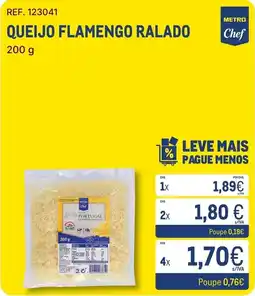Makro Queijo flamengo ralado metro chef promoção