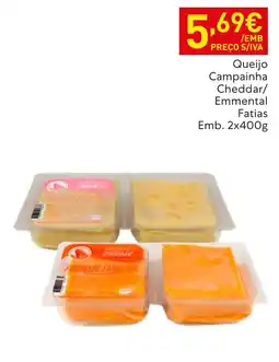 Recheio Queijo Campainha Cheddar/Emmental Fatias promoção